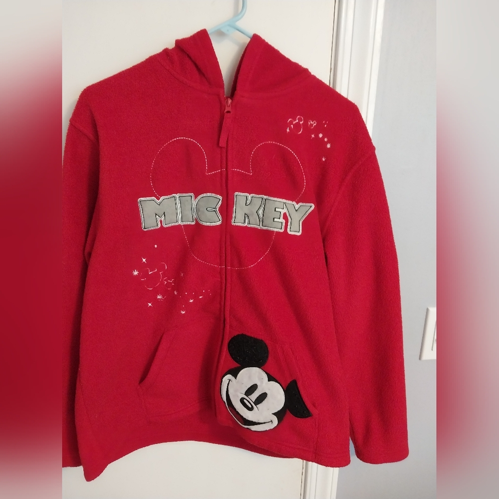 Womens Red Disney Hooded Fleece